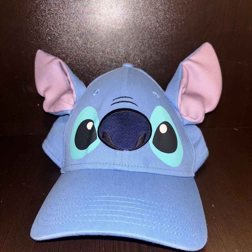 Disney Lilo & Stitch Adult Adjustable Baseball Cap with Stitch Face & Ears